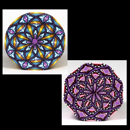 BONUS 9. Kaleidoscope Mandala Canes Variations.
